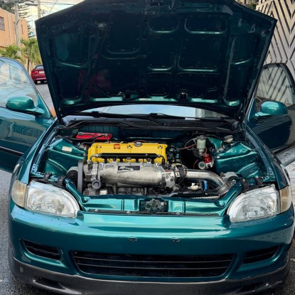 Honda civic EG EJ front lip spoon style carbon fiber